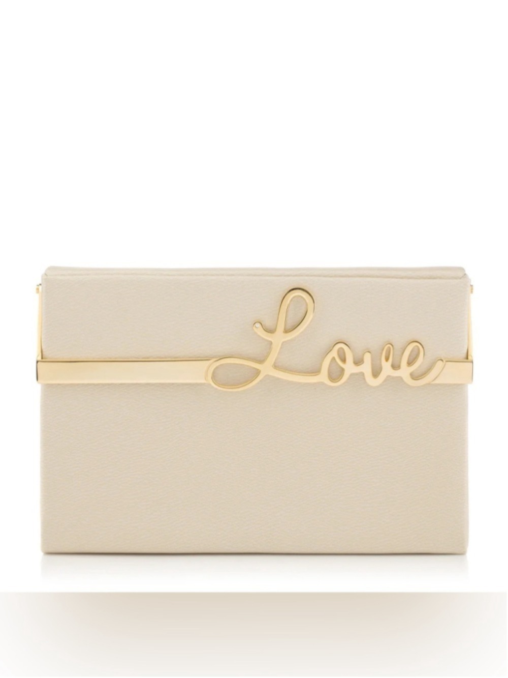 CHARLOTTE OLYMPIA
Love Vanina Leather Clutch Box In Off White